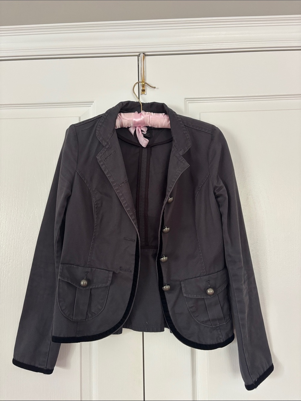 Calvin Klein Dark Gray Tailored Button Blazer Jacket